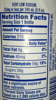 Pepsi cola - Nutrition facts