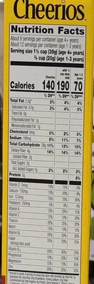 Cheerios - Nutrition facts - en