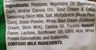 Lay’s Sour Cream and Onion Chips - Ingredients - en