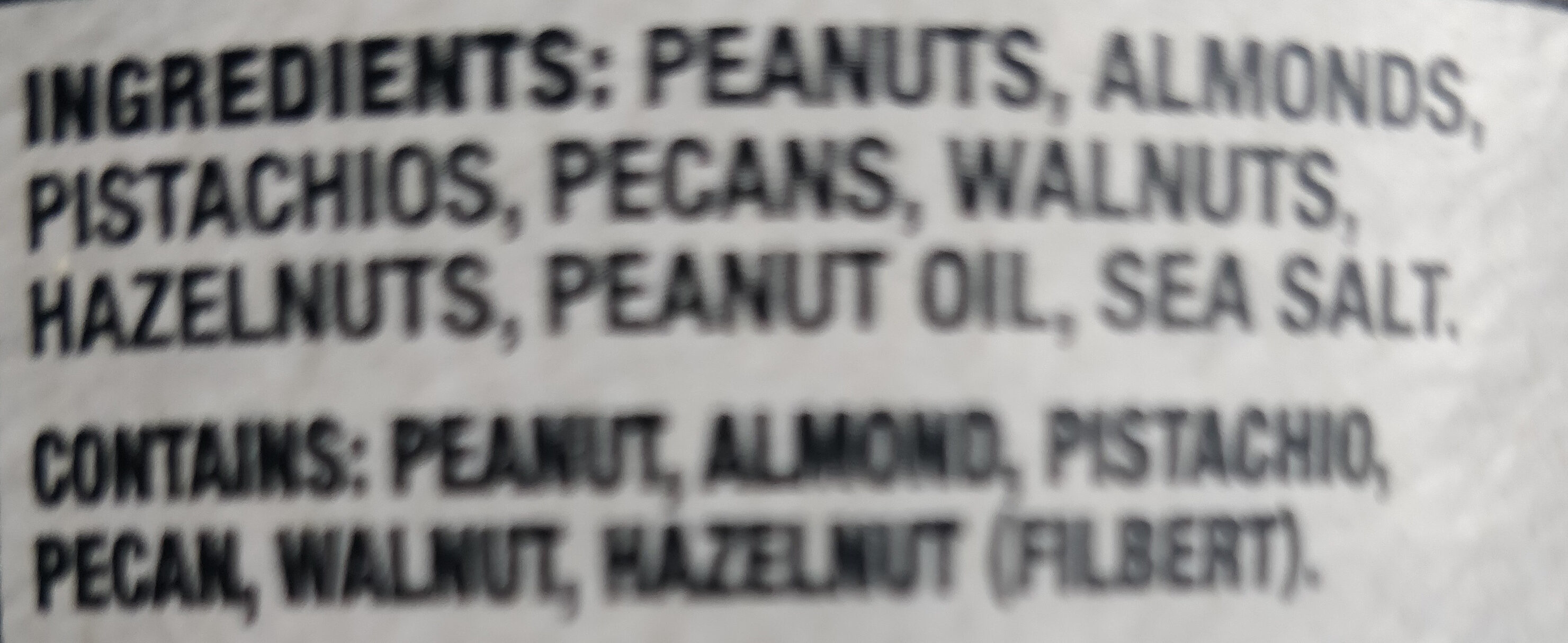 Mixed Nuts, Heart healthy mix - Ingredients - en