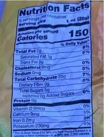 Plantain chips sweet no sugar added - Nutrition facts - en