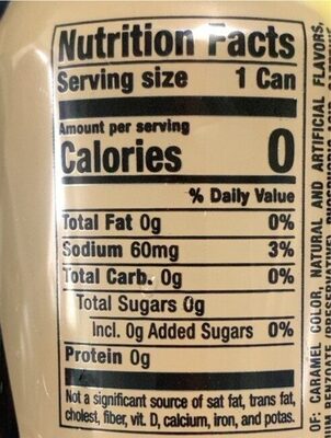 Dr Pepper & Cream Soda Zero Sugar - Nutrition facts - en