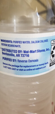 Great value, purified drinking water - Ingredients - en