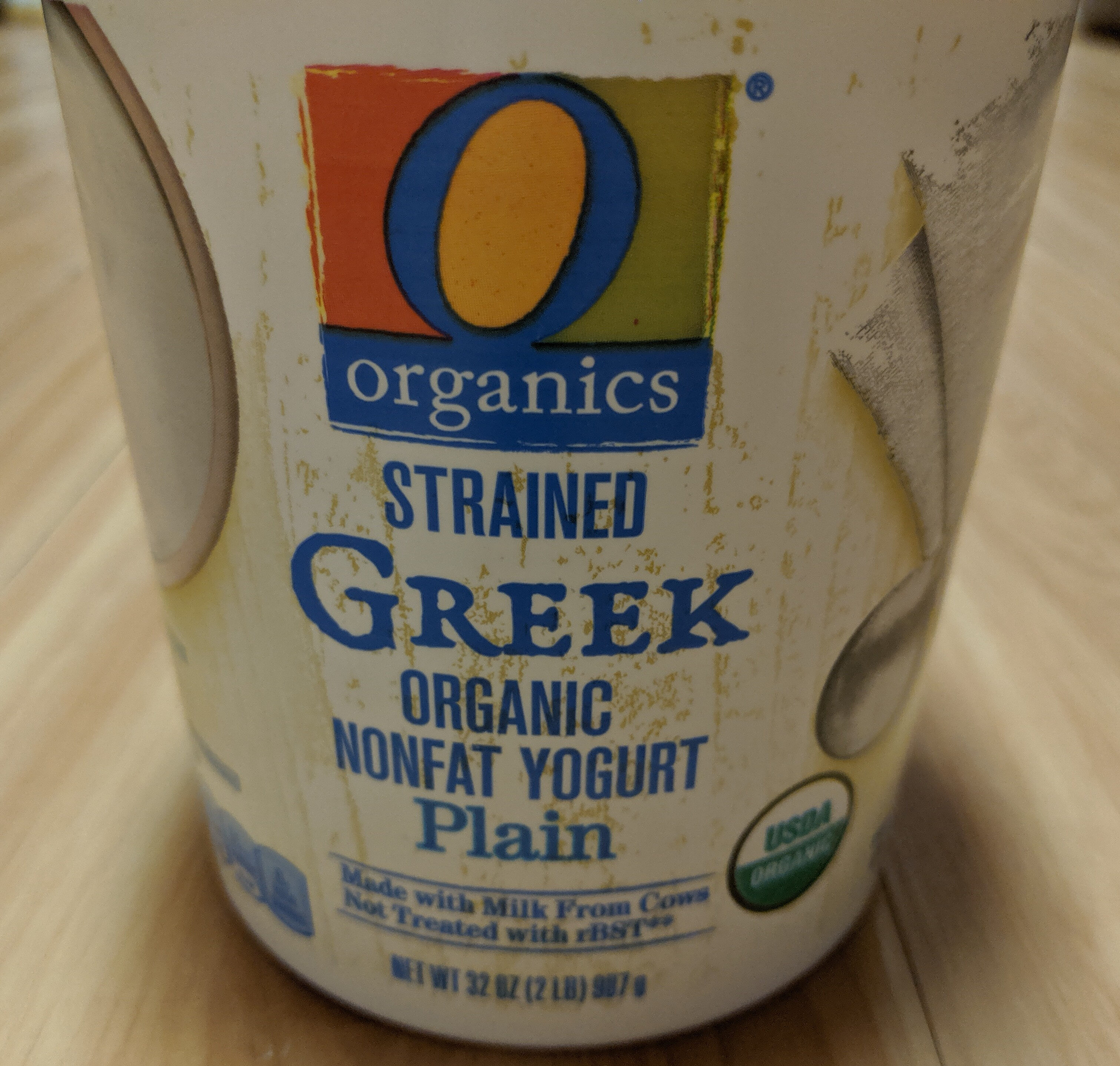 Plain organic nonfat yogurt - Product - en
