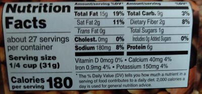 Hunter Mix Nuts - Nutrition facts
