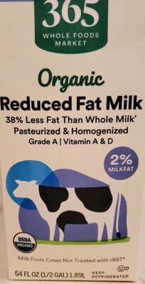 Organic reduced fat milk - 2