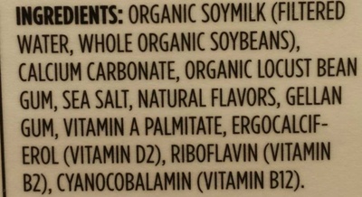 Unsweetened soy milk - Ingredients - en