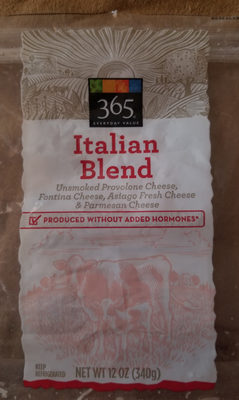 Unsmoked provolone cheese, parmesan cheese & asiago fresh cheese italian blend, unsmoked provolone cheese, parmesan cheese & asiago - Product - en