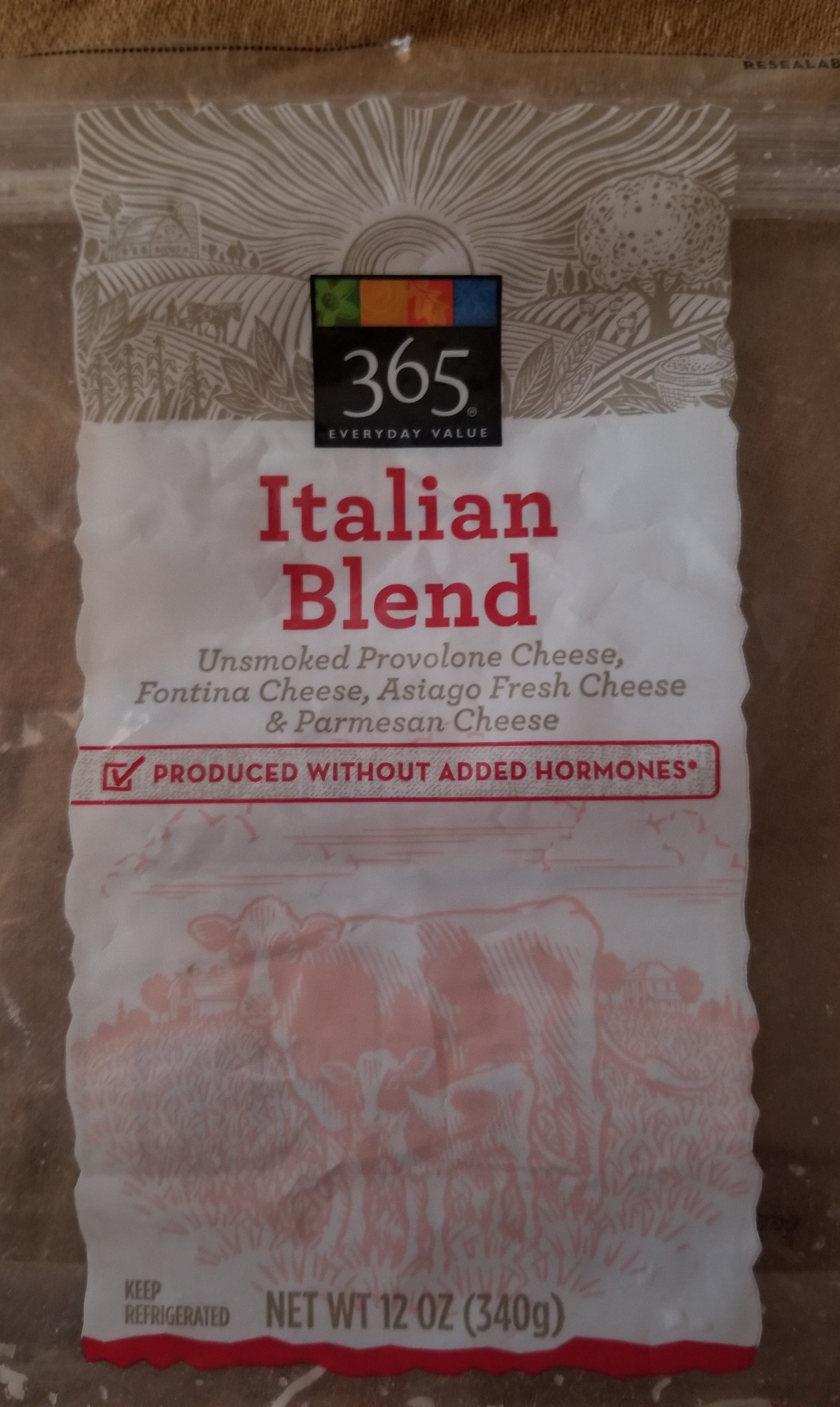 Unsmoked provolone cheese, parmesan cheese & asiago fresh cheese italian blend, unsmoked provolone cheese, parmesan cheese & asiago - Product - en