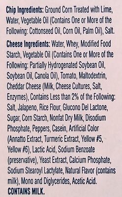 Nachos 'n' Cheese - Ingredients