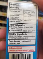 allergy relief - Ingredients - en