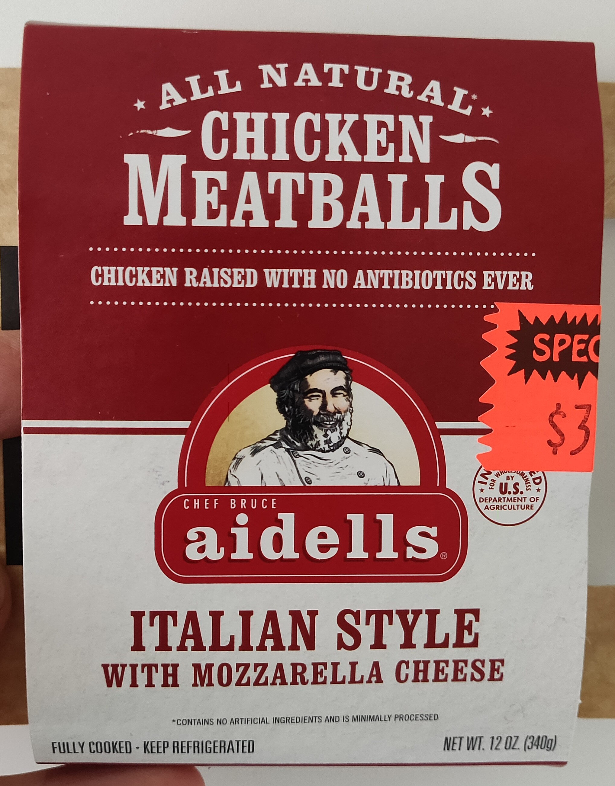 Aidells, italian style chicken meatballs, mozzarella cheese - Product - en
