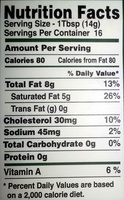 Reduced fat irish butter - Nutrition facts - en