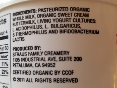 European style plain whole milk organic yogurt, plain - Product - en