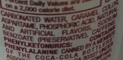 Diet Dr. Pepper - Ingredients
