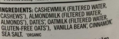 Nuts & Vanilla Milk - Ingredients - en