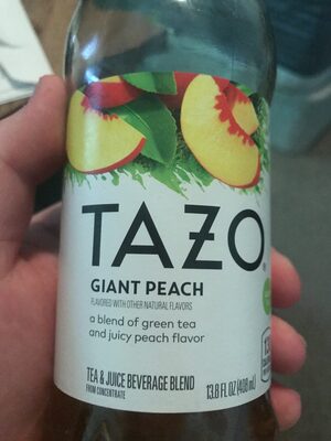Tazo Giant Peach Green Tea & Peach Juice 13.8 Fluid Ounce Bottle - Product - en