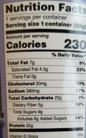 Mighty Muffin Blueberry - Nutrition facts - en