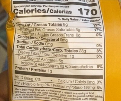 Plantain chips - Nutrition facts - en