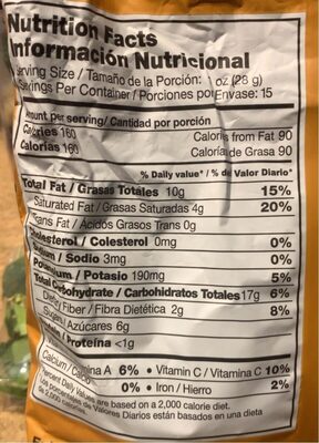 Plantain chips - Nutrition facts - en