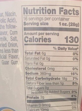Dot's homestyle - Nutrition facts - en