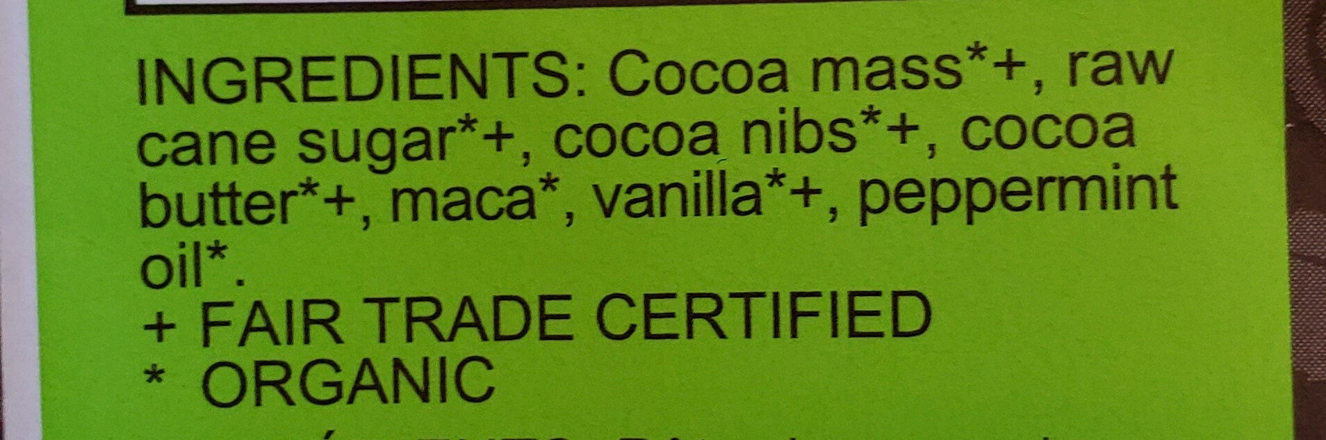 Lunatic mint & cocoa nibs - Ingredients - en