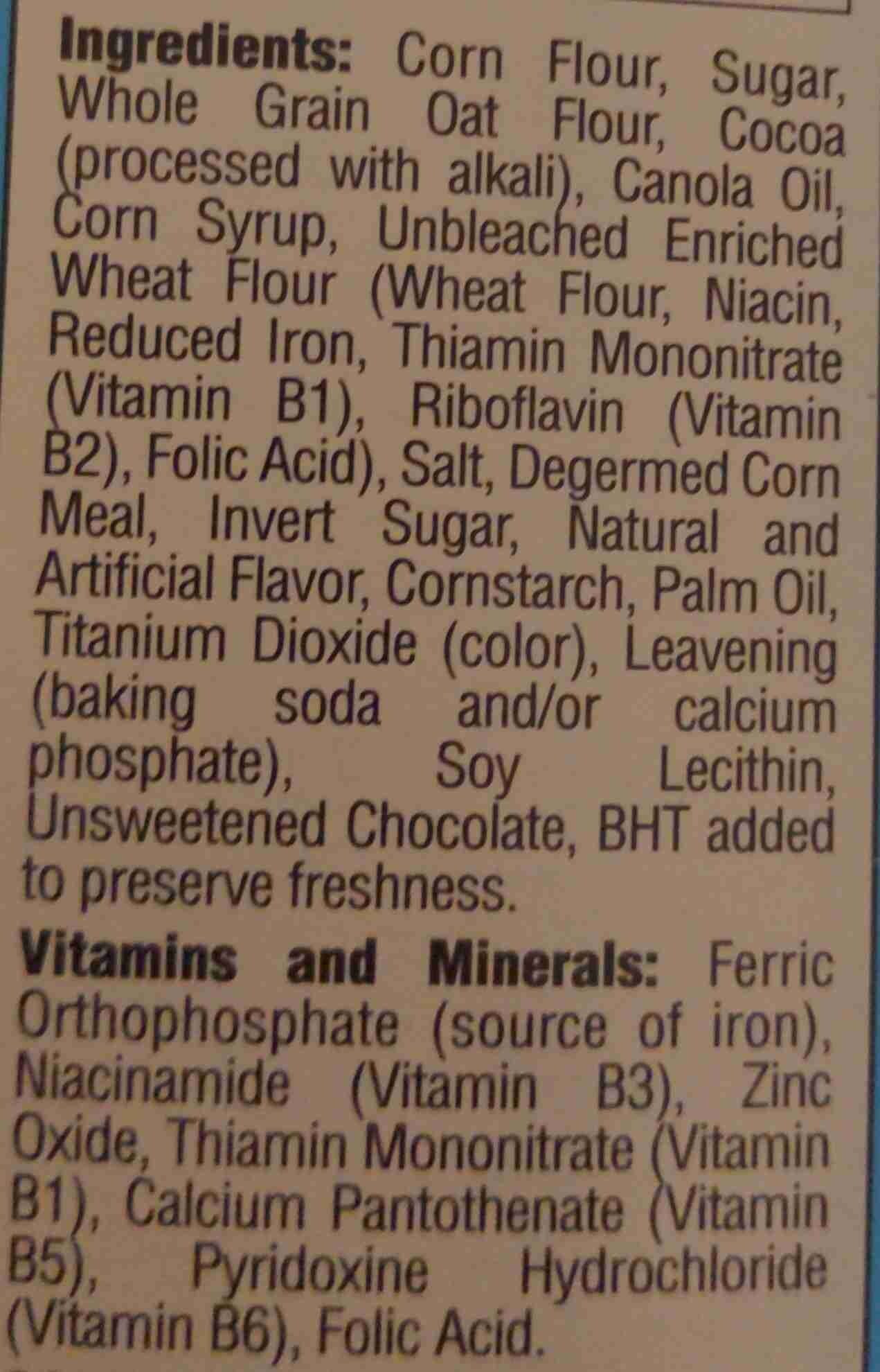 Oreo O's Cereal - Ingredients - en