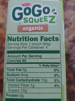 Applesauce on the go - Nutrition facts - en
