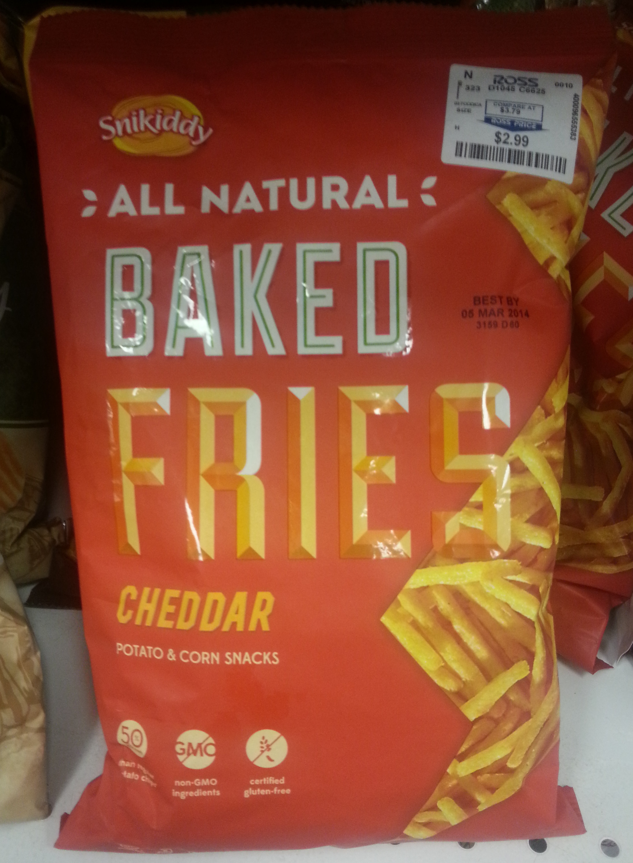 Baked fries, potato & corn snacks - Product - en