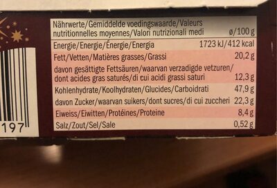 panettone cioccolato - Nutrition facts - en