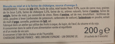 Biscuit Miel Châtaigne - Ingredients - fr