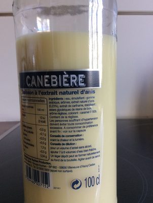 Canebiere - Ingredients - fr