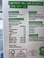 Laktosfri Mellanmjölk - Nutrition facts - en