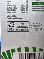 Laktosfri Mellanmjölk - Recycling instructions and/or packaging information - en
