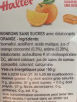Orange bonbons - Ingredients - fr