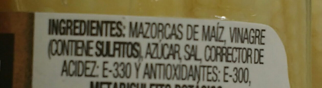 Rioverde Mazorquitas Maiz 170 g - Ingredients - es